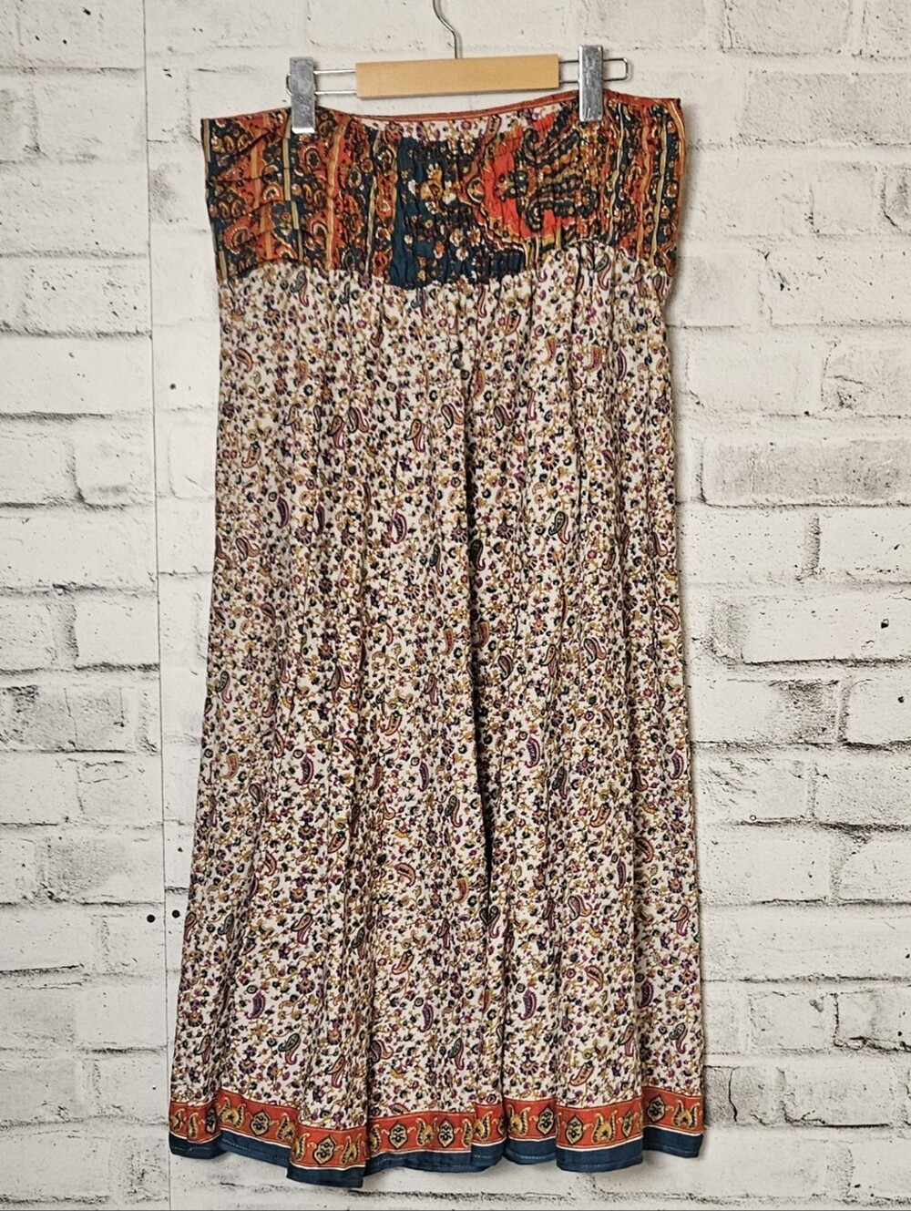 Alchemy Fashions Recycled Sari Strapless Boho Midi Dress  XLG - Picture 11 of 15